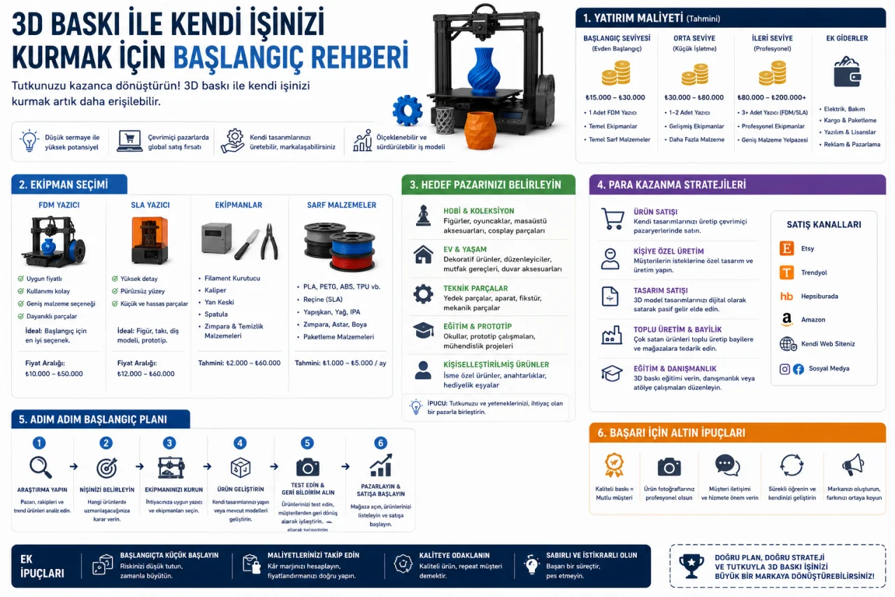 3D Baskı ile Kendi İşinizi Kurun & Başlangıç Rehberi