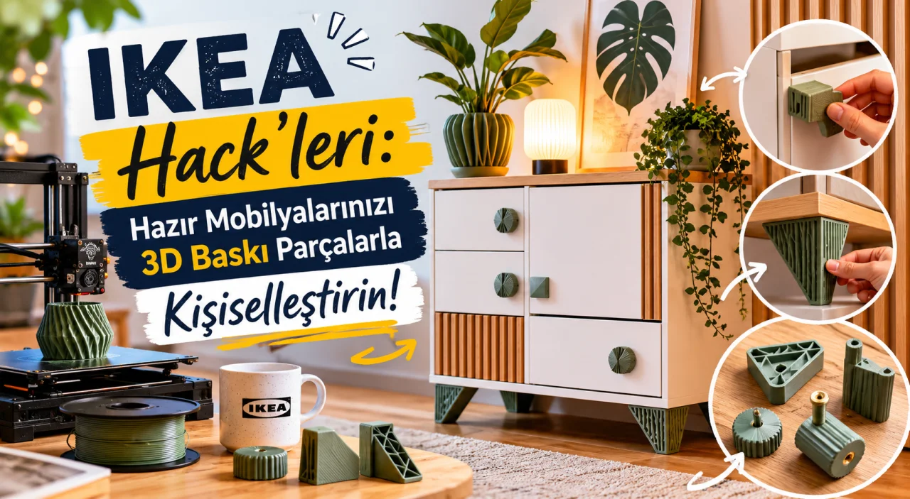 IKEA Hack'leri: Hazır Mobilyalarınızı 3D Baskı Parçalarla Kişiselleştirin