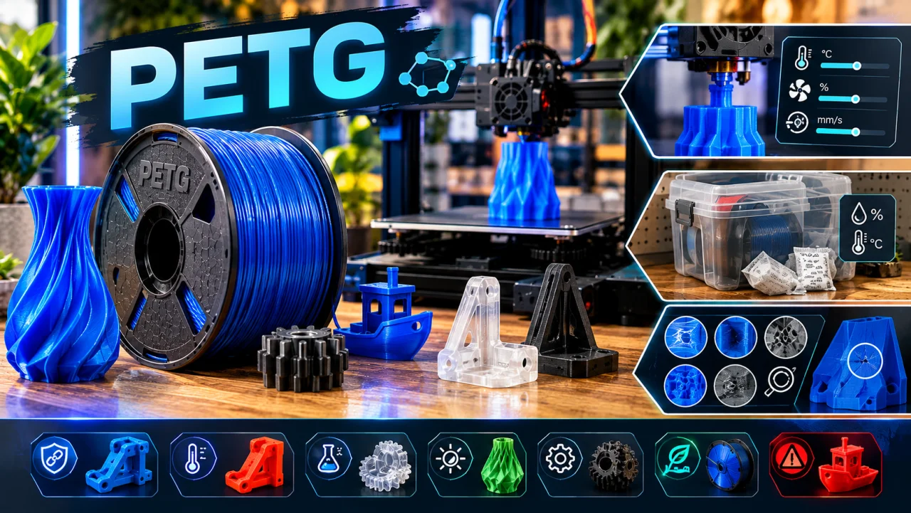 PETG Filament Kullanım Rehberi: Ayarlar, Avantajlar ve Sorun Çözümleri.