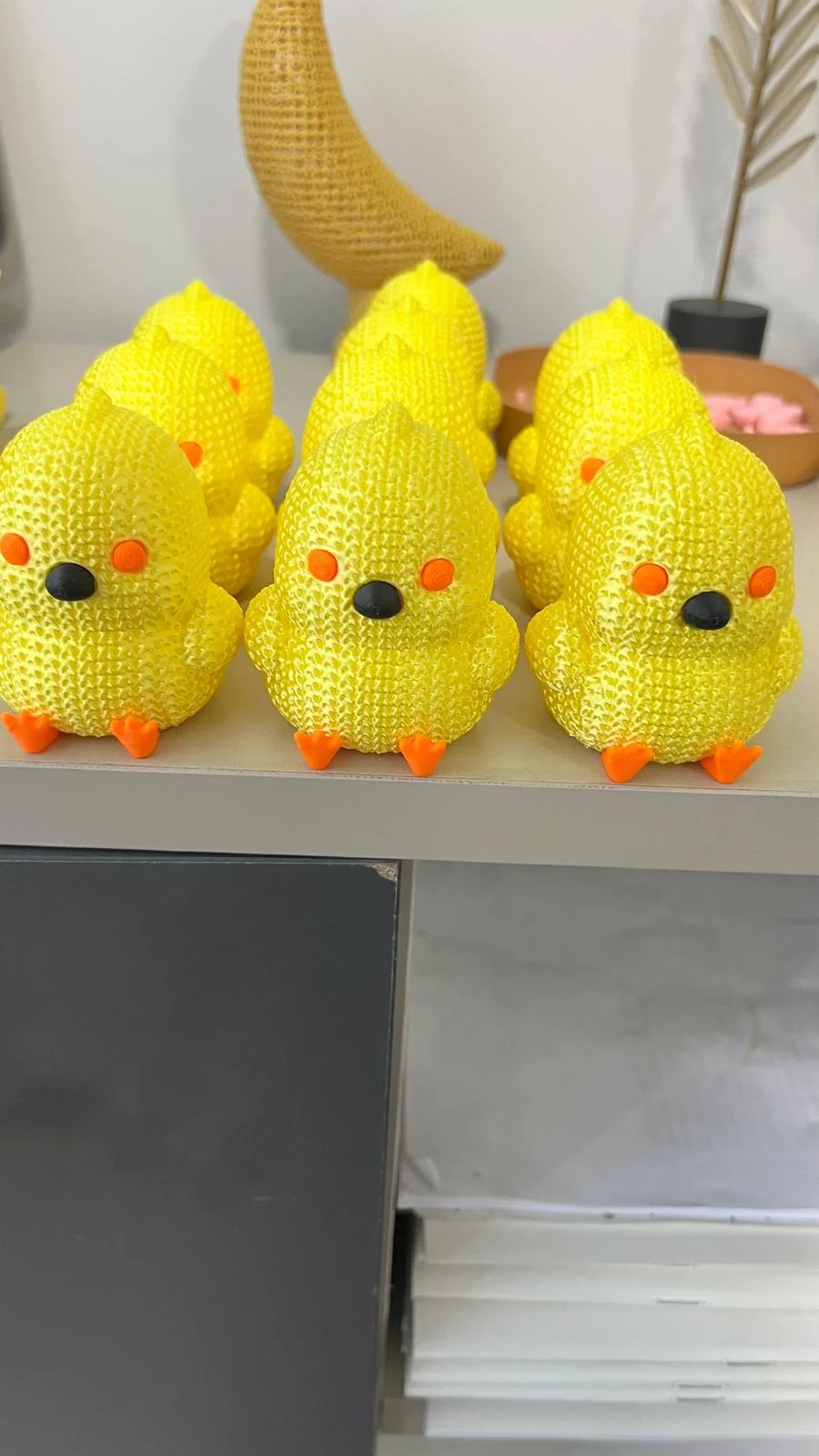ÖRGÜ DOKULU DEKORATİF 3D BASKI CİVCİV FİGÜRÜ