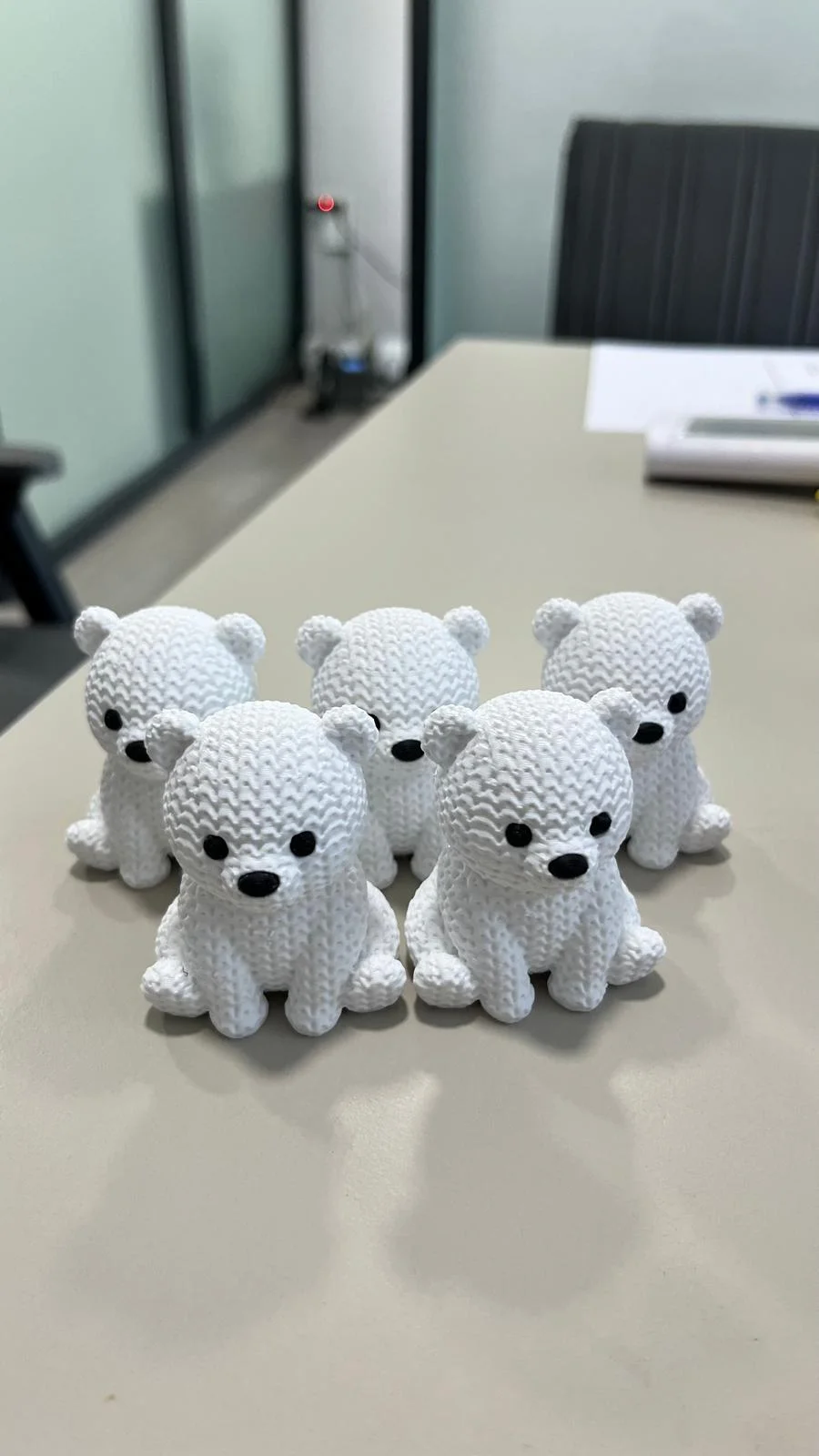 SEVİMLİ KUTUP AYISI FİGÜRÜ ÖRGÜ MODEL 3D BASKI
