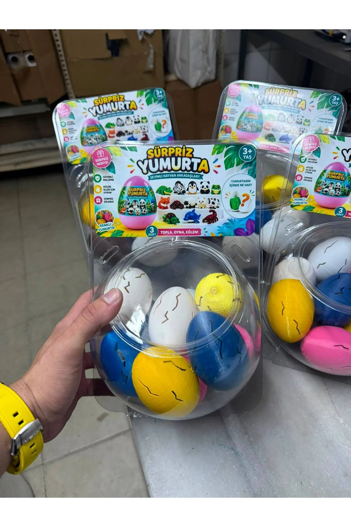 10’lu Sürpriz Yumurta Oyuncak Seti - Sevimli Hayvan Figürlü Renkli Yumurtalar (10 Adet Paket)