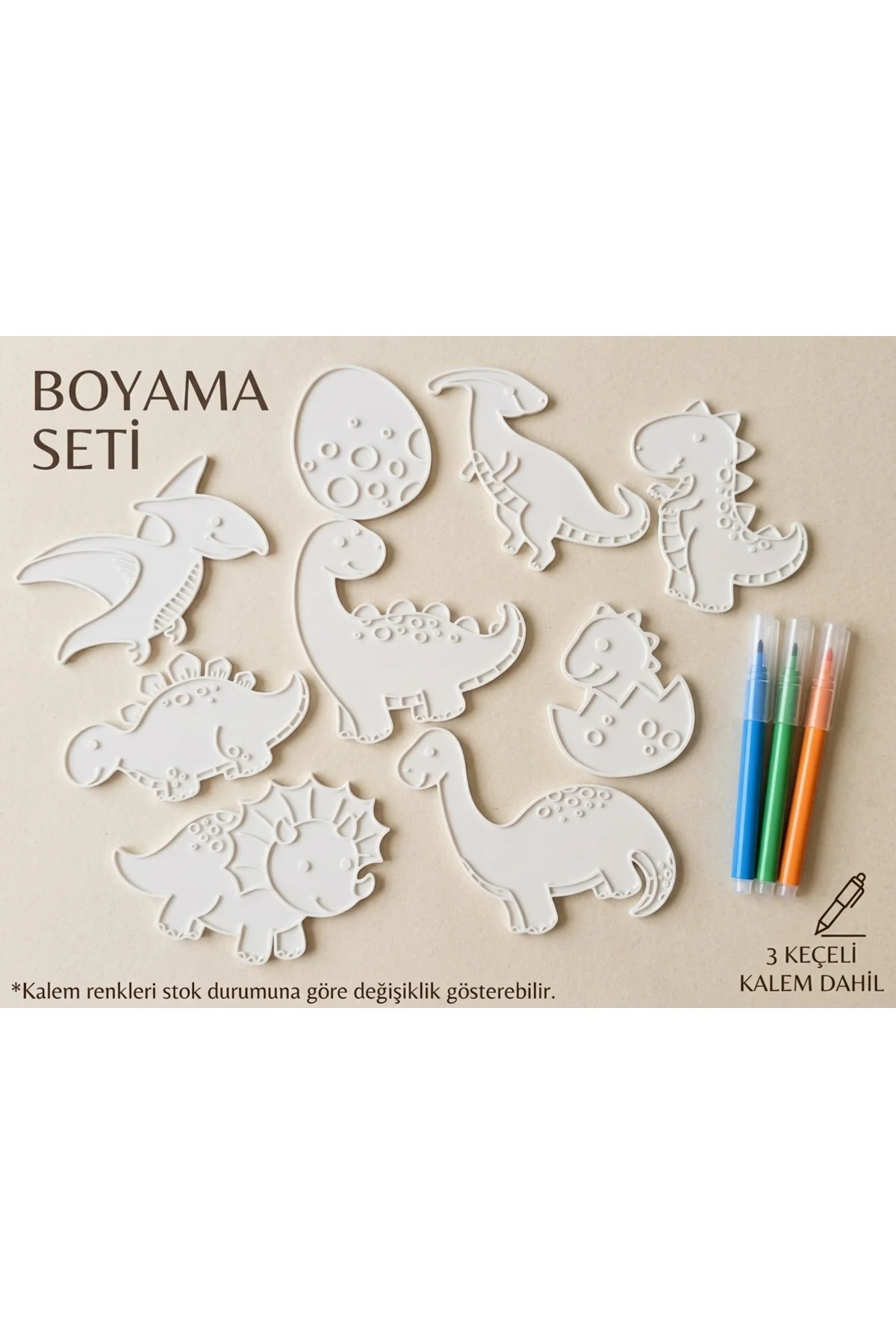 Sevimli Dinozorlarla Eğlenceli Boyama Seti