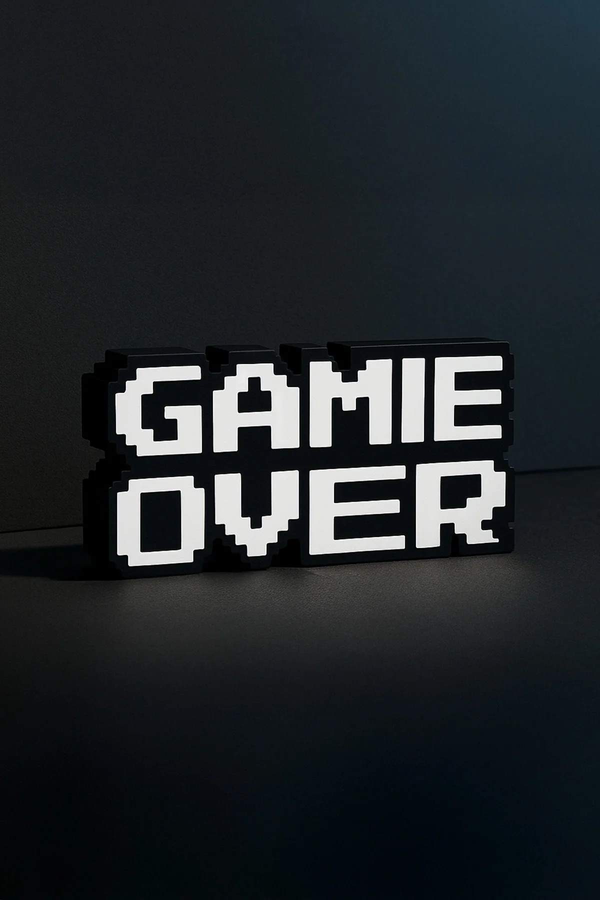 Modern Game Over Kabartmalı Süs – Dekoratif Obje, Duvar & Masaüstü Aksesuarı,Hediye