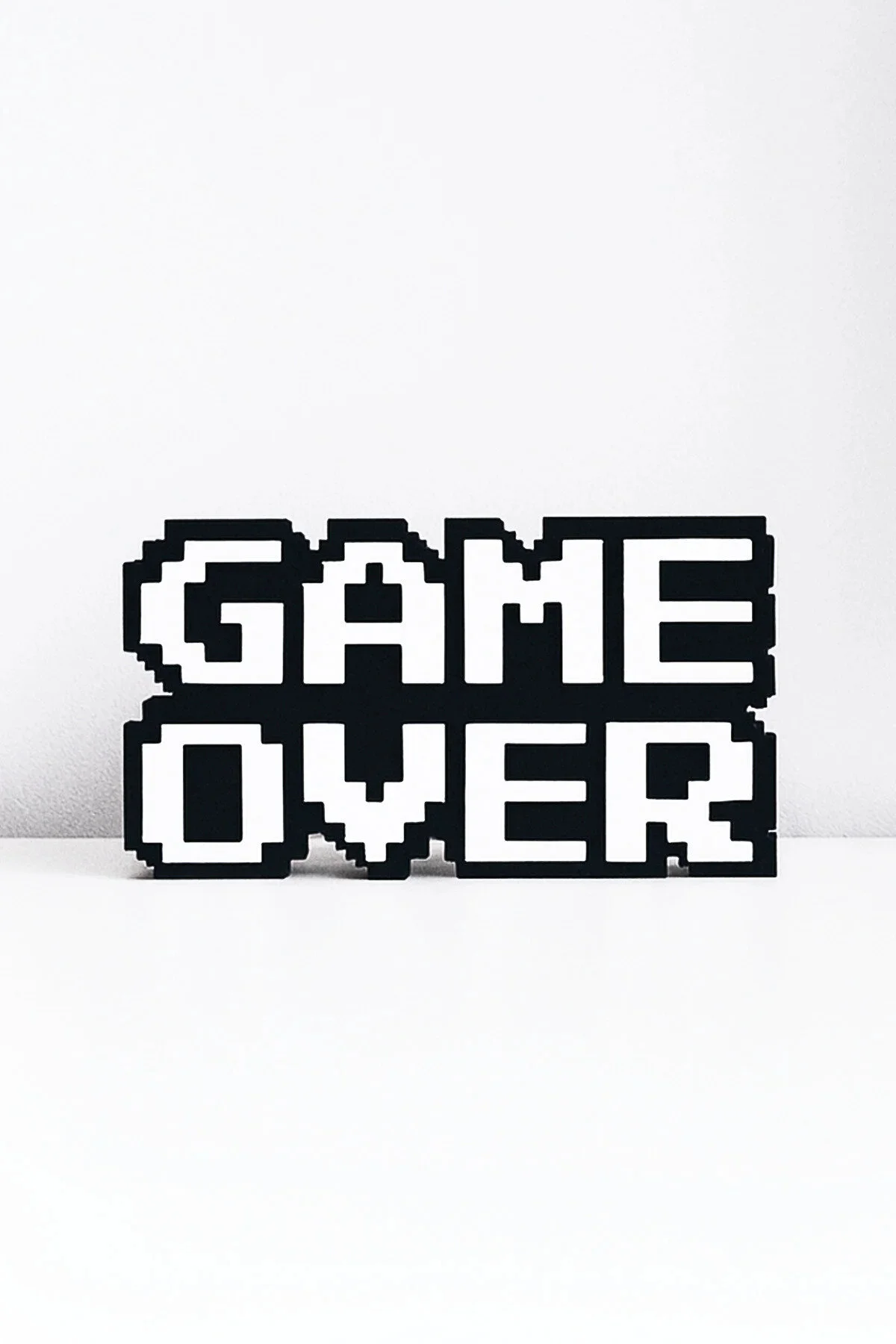 Modern Game Over Kabartmalı Süs – Dekoratif Obje, Duvar & Masaüstü Aksesuarı,Hediye