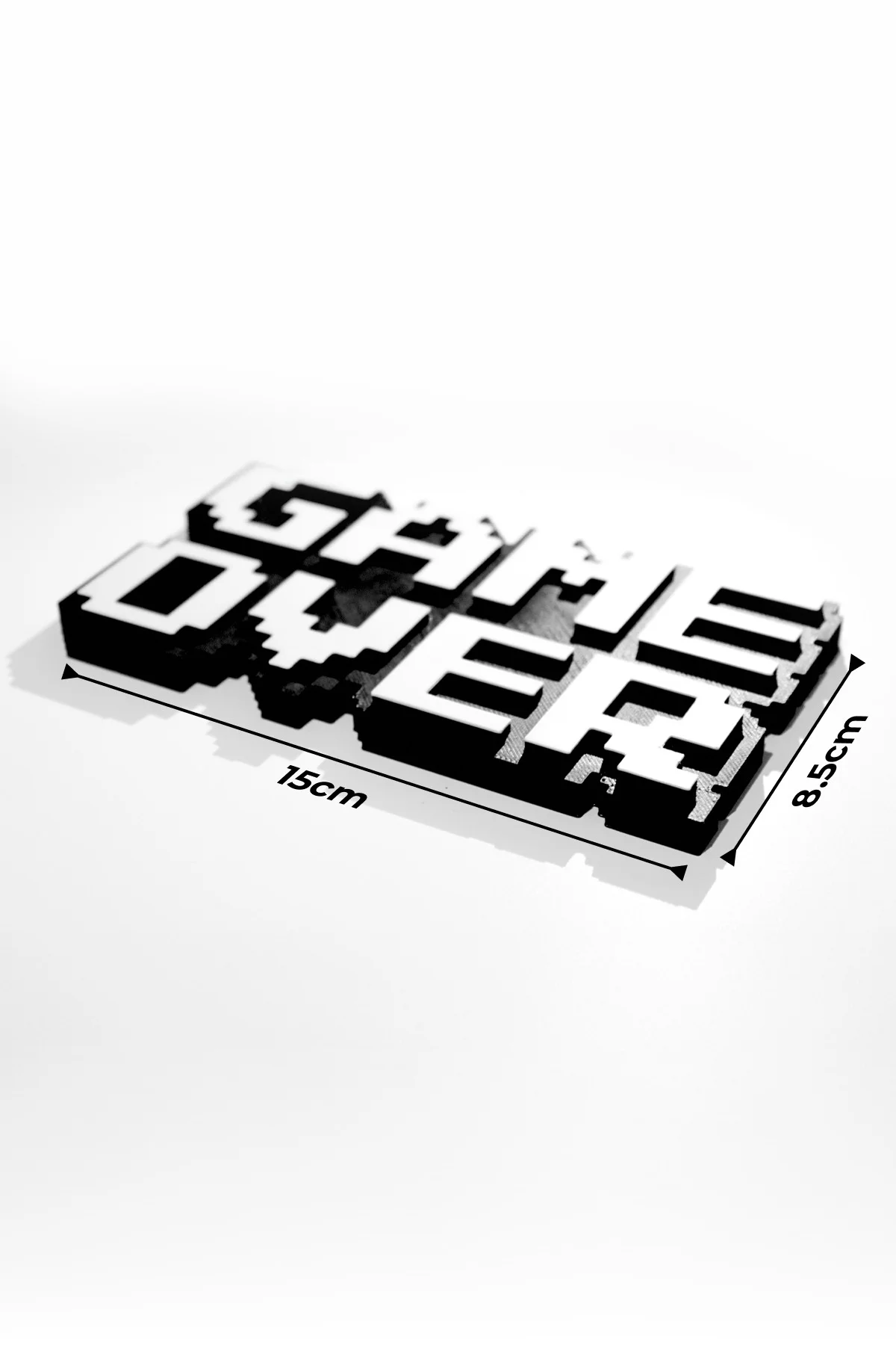 Modern Game Over Kabartmalı Süs – Dekoratif Obje, Duvar & Masaüstü Aksesuarı,Hediye