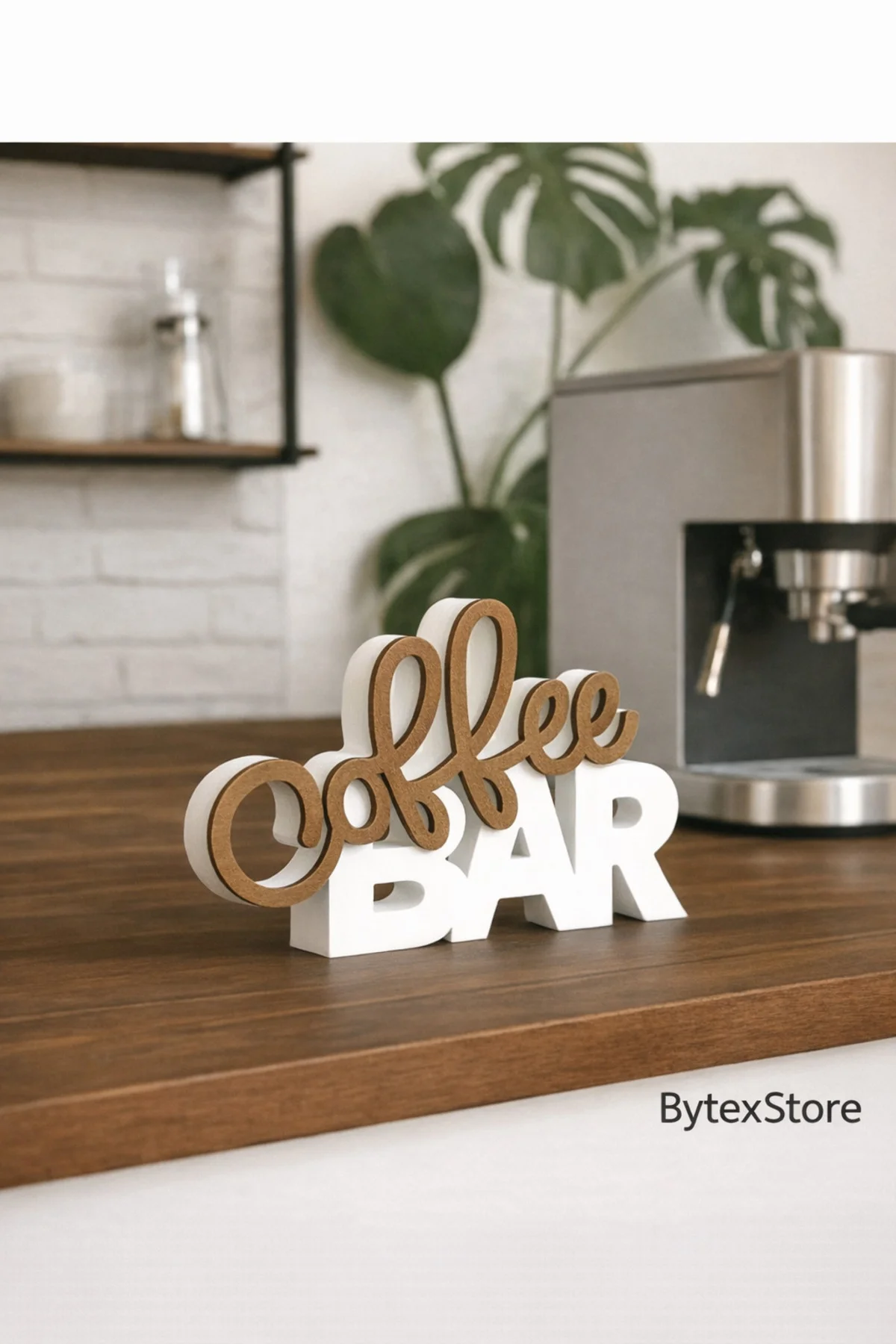 Coffee Bar Yazısı Dekoratif Masa Üstü Aksesuar – Kahve Köşesi Dekoru