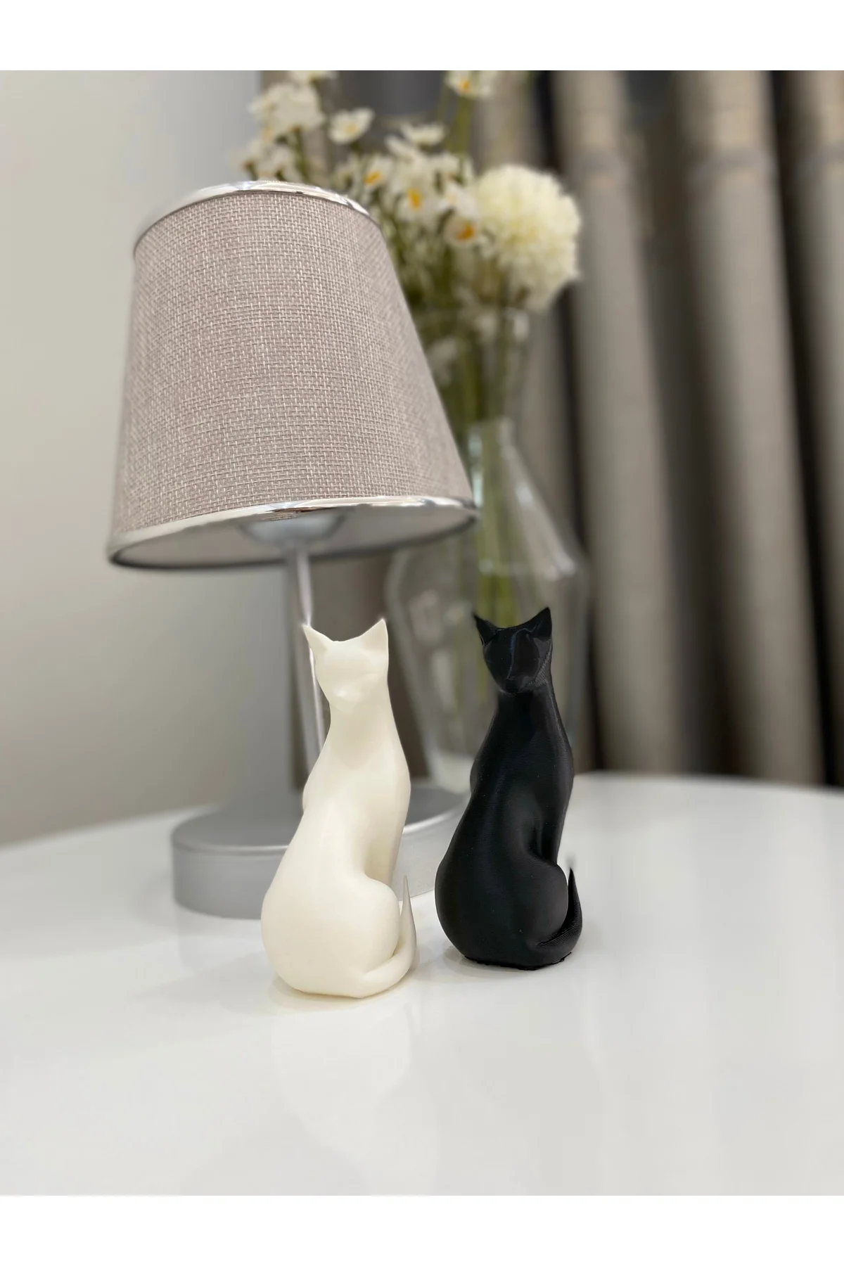 Kedi Figürlü Biblo(İKİ Adet)(10 Cm)