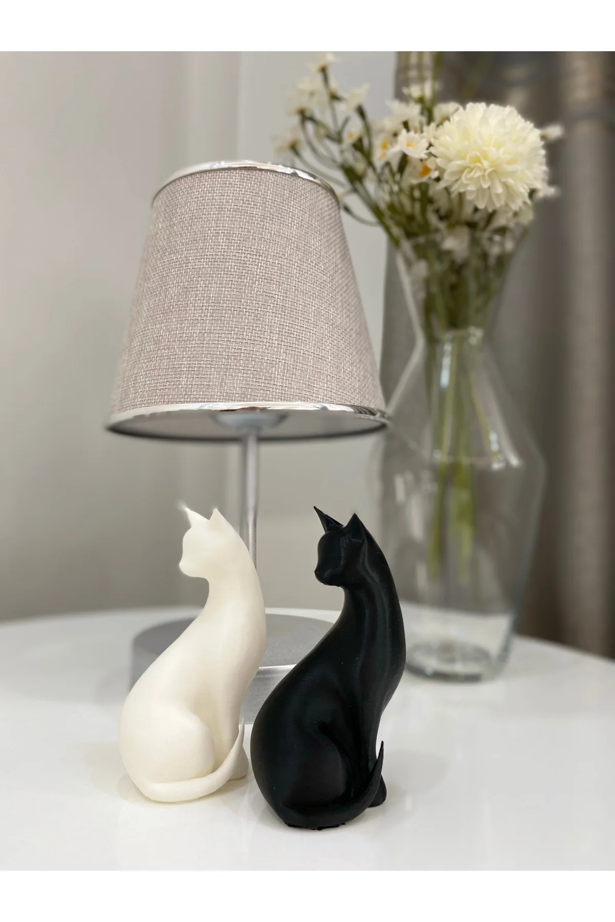 Kedi Figürlü Biblo(İKİ Adet)(10 Cm)