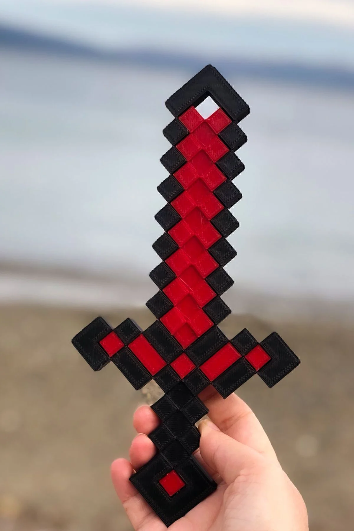 Bursa3dfilament Minecraft Kızıl Taş Kılıç 25 Cm/Redstone Sword 25 Cm