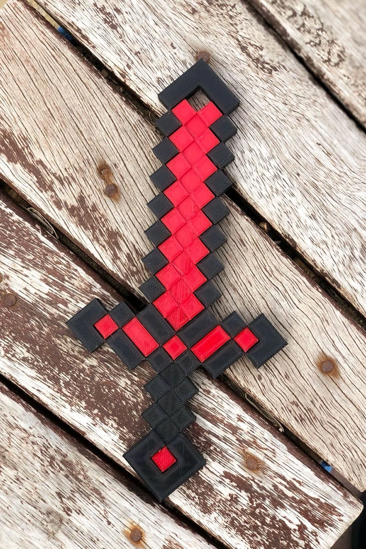 Bursa3dfilament Minecraft Kızıl Taş Kılıç 25 Cm/Redstone Sword 25 Cm
