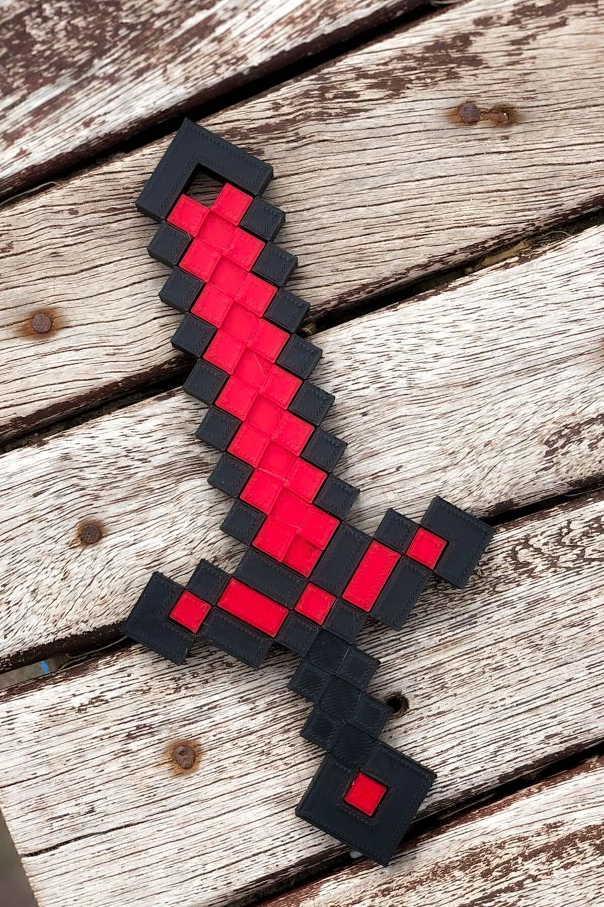 Bursa3dfilament Minecraft Kızıl Taş Kılıç 25 Cm/Redstone Sword 25 Cm